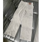 DIOR AND STONE ISLAND Cargo Jeans Black Cotton Canvas