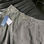 DIOR AND STONE ISLAND Cargo Jeans Black Cotton Canvas