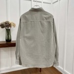 DIOR AND STONE ISLAND Overshirt Gray Cotton