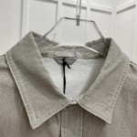 DIOR AND STONE ISLAND Overshirt Gray Cotton