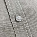 DIOR AND STONE ISLAND Overshirt Gray Cotton