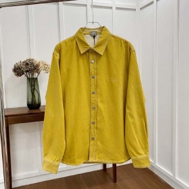 DIOR AND STONE ISLAND Overshirt Yellow Cotton