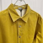 DIOR AND STONE ISLAND Overshirt Yellow Cotton