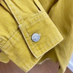 DIOR AND STONE ISLAND Overshirt Yellow Cotton