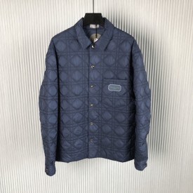 Dior Cannage Overshirt Blue Technical Fabric