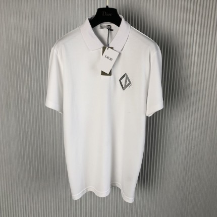 CD DIAMOND RELAXED-FIT Polo Shirt White