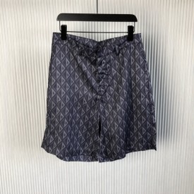 CD Diamond Bermuda Shorts Deep Gray Silk Twill