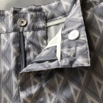 CD Diamond Bermuda Shorts Gray Silk Twill