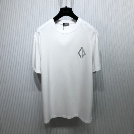 CD DIAMOND RELAXED-FIT T-SHIRT White Cotton Jersey