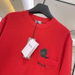 DIOR AND OTANI WORKSHOP Relaxed-Fit T-Shirt Red Slub Cotton Jersey