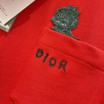 DIOR AND OTANI WORKSHOP Relaxed-Fit T-Shirt Red Slub Cotton Jersey