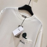 DIOR AND OTANI WORKSHOP Relaxed-Fit T-Shirt White Slub Cotton Jersey