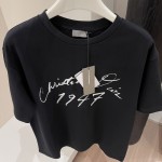 Handwritten Christian Dior Relaxed-Fit T-Shirt Black Cotton Jersey