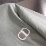 Dior Icon Hooded Sweatshirt Green Cotton Fleece