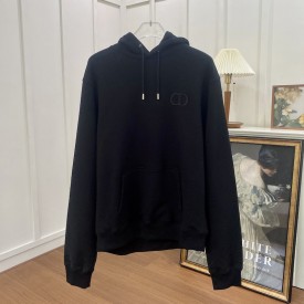 Dior Essentials CD Icon Hooded Sweatshirt Black Cotton Fleece