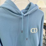 Dior Essentials CD Icon Hooded Sweatshirt Blue Cotton Fleece