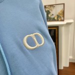 Dior Essentials CD Icon Hooded Sweatshirt Blue Cotton Fleece