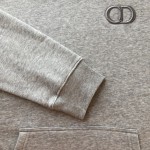 Dior Essentials CD Icon Hooded Sweatshirt Gray Cotton Fleece