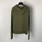 Dior Essentials CD Icon Hooded Sweatshirt Green Cotton Fleece