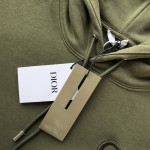 Dior Essentials CD Icon Hooded Sweatshirt Green Cotton Fleece