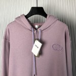 Dior Essentials CD Icon Hooded Sweatshirt Purple Cotton Fleece