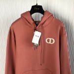 Dior Essentials CD Icon Hooded Sweatshirt Rose Pink Cotton Fleece