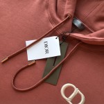 Dior Essentials CD Icon Hooded Sweatshirt Rose Pink Cotton Fleece