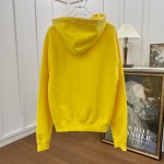 Dior Essentials CD Icon Hooded Sweatshirt Yellow Cotton Fleece