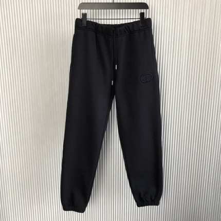 Dior Essentials CD Icon Track Pants Black Cotton Fleece