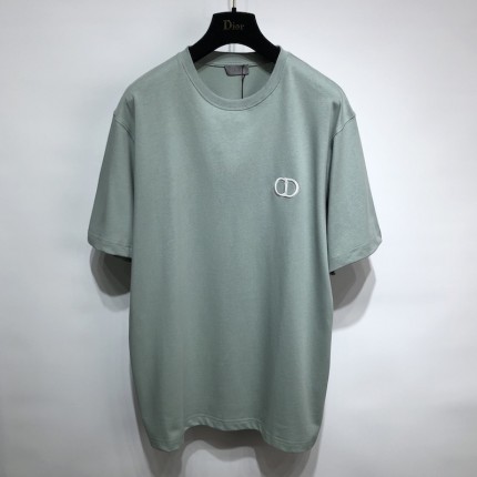 'CD Icon' T-Shirt, Relaxed Fit Green Cotton Jersey