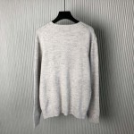 Dior Lily of the Valley Sweater Gray Cotton-Blend Jersey