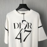 Dior Oversized T-Shirt White Slub Cotton Jersey