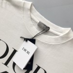 Dior Oversized T-Shirt White Slub Cotton Jersey