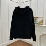 Dior Relaxed-Fit Hooded Sweatshirt Black Cotton Fleece