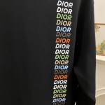 Dior Relaxed-Fit Hooded Sweatshirt Black Cotton Fleece