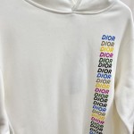 Dior Relaxed-Fit Hooded Sweatshirt White Cotton Fleece