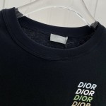 Dior Relaxed-Fit T-Shirt Black Slub Organic Cotton Jersey