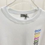 Dior Relaxed-Fit T-Shirt White Slub Organic Cotton Jersey