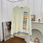 Dior Sweater Beige Wool and Cashmere Intarsia