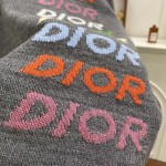 Dior Sweater Gray Wool and Cashmere Intarsia