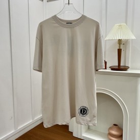 Christian Dior T-Shirt Ecru Silk and Cotton Jersey