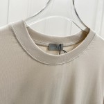 Christian Dior T-Shirt Ecru Silk and Cotton Jersey