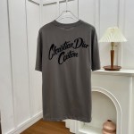 Christian Dior T-Shirt Gray Silk and Cotton Jersey