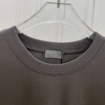 Christian Dior T-Shirt Gray Silk and Cotton Jersey