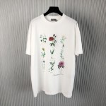 Dior T-Shirt White Slub Cotton Jersey