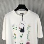 Dior T-Shirt White Slub Cotton Jersey