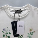 Dior T-Shirt White Slub Cotton Jersey