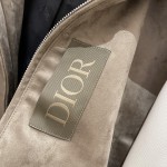 Dior Zipped Varsity Blouson Beige Calfskin