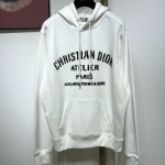 Dior Oversized Christian Dior Atelier Hooded Sweatshirt White