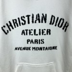 Dior Oversized Christian Dior Atelier Hooded Sweatshirt White